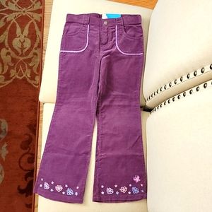 NWT Carter's purple girls corduroys pants 6x